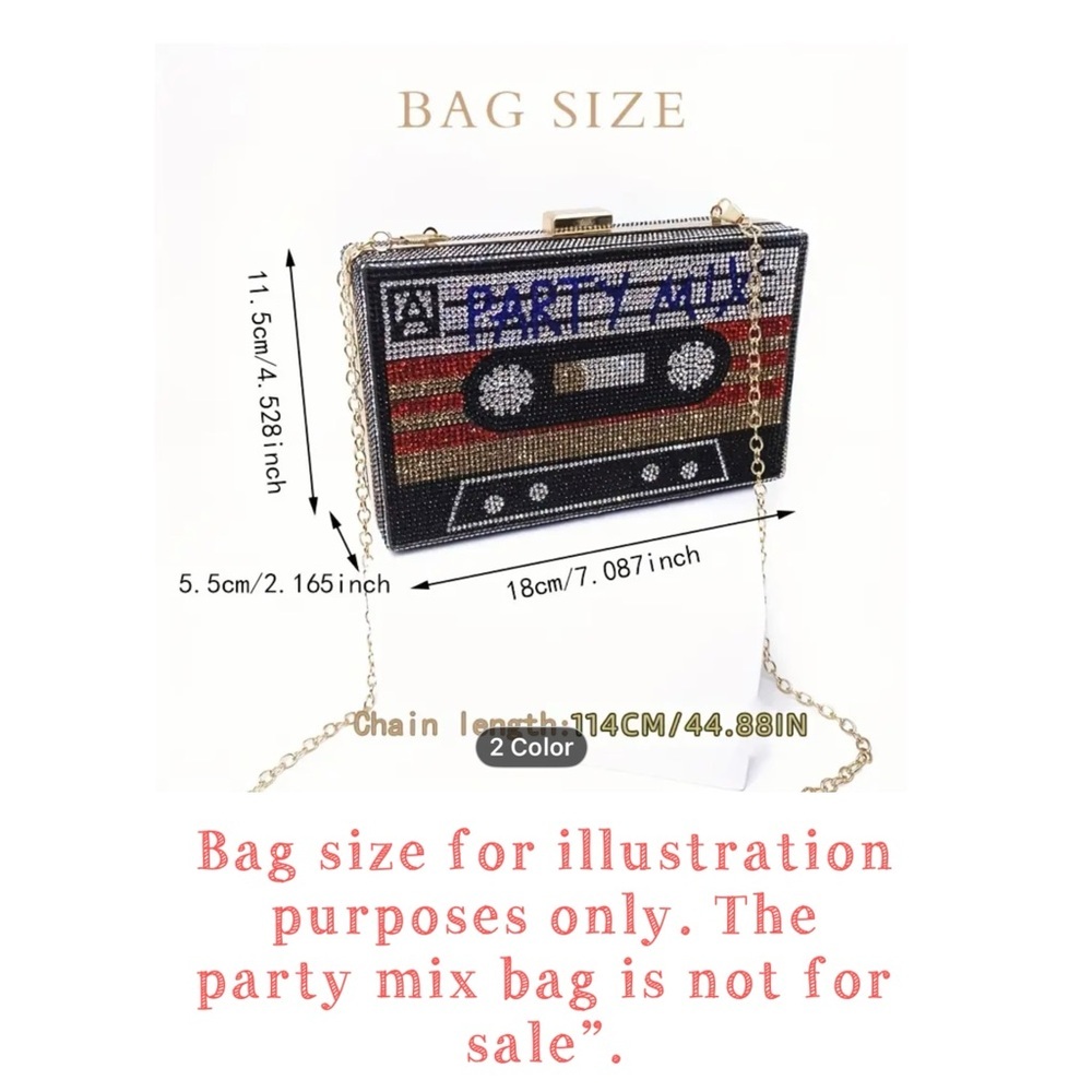 Rhinestone Cassette Clutch - Picture 9 of 11